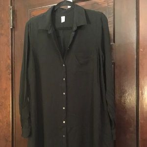 Black old navy empire waist shirt dress